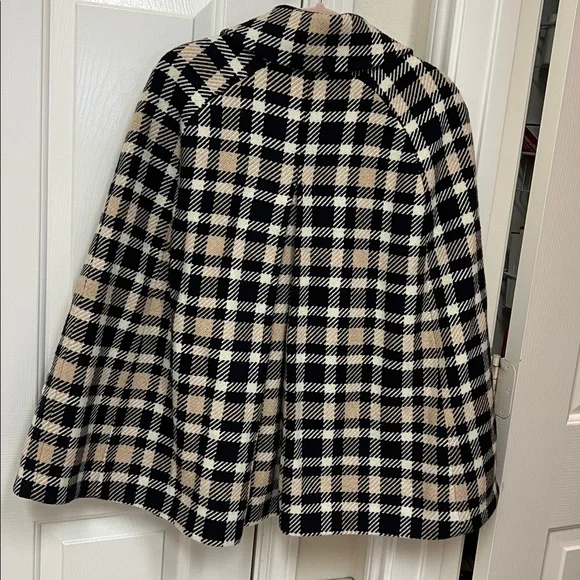 Draper James Plaid Cape with Gold Chain Accent - Picture 5 of 5
